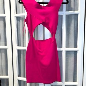 Super Down size M hot pink cut out dress